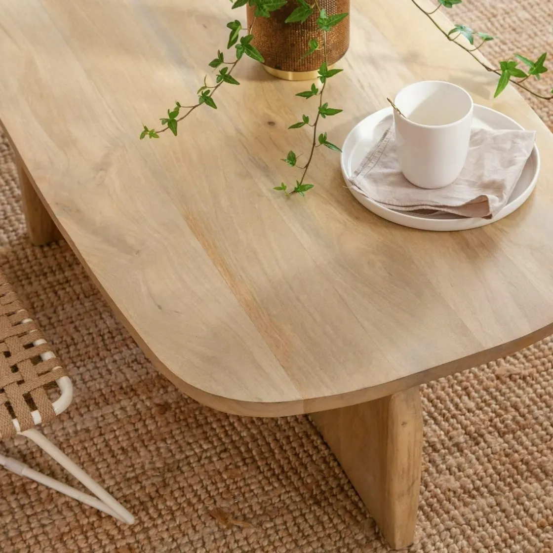 Made in Meubles Table Basse<Set de 2 tables basses en bois de manguier Tom