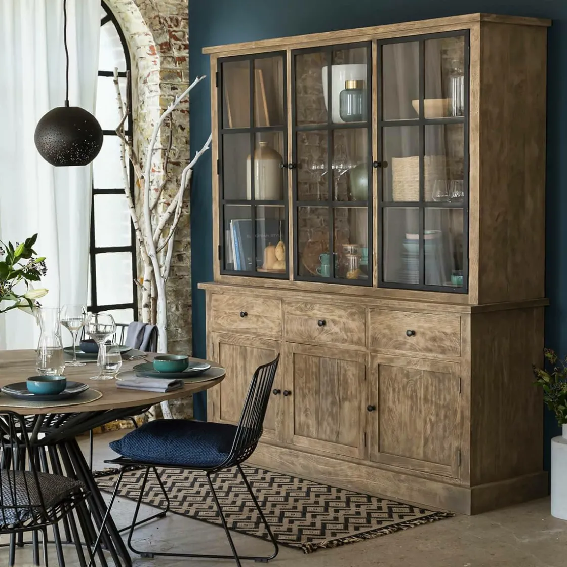 Made in Meubles Suspension<Suspension ajourée en métal noir Félix