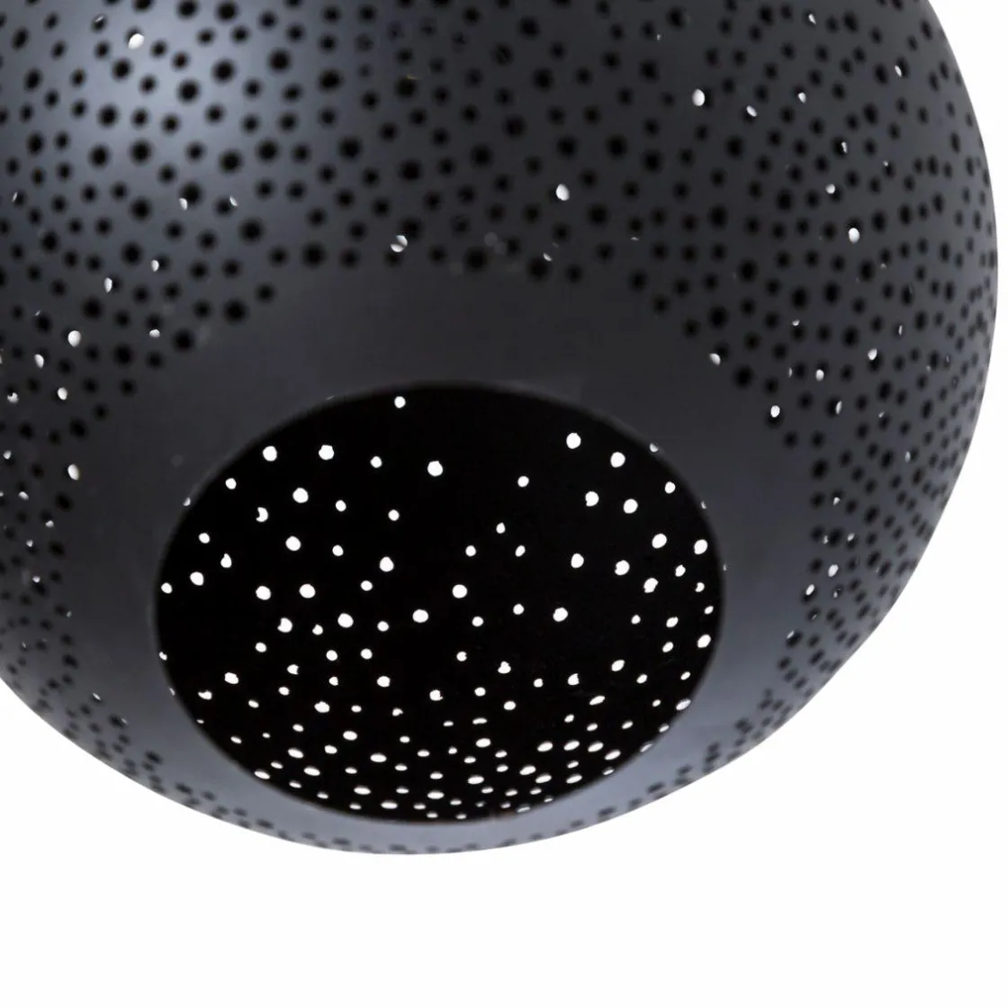 Made in Meubles Suspension<Suspension ajourée en métal noir Félix