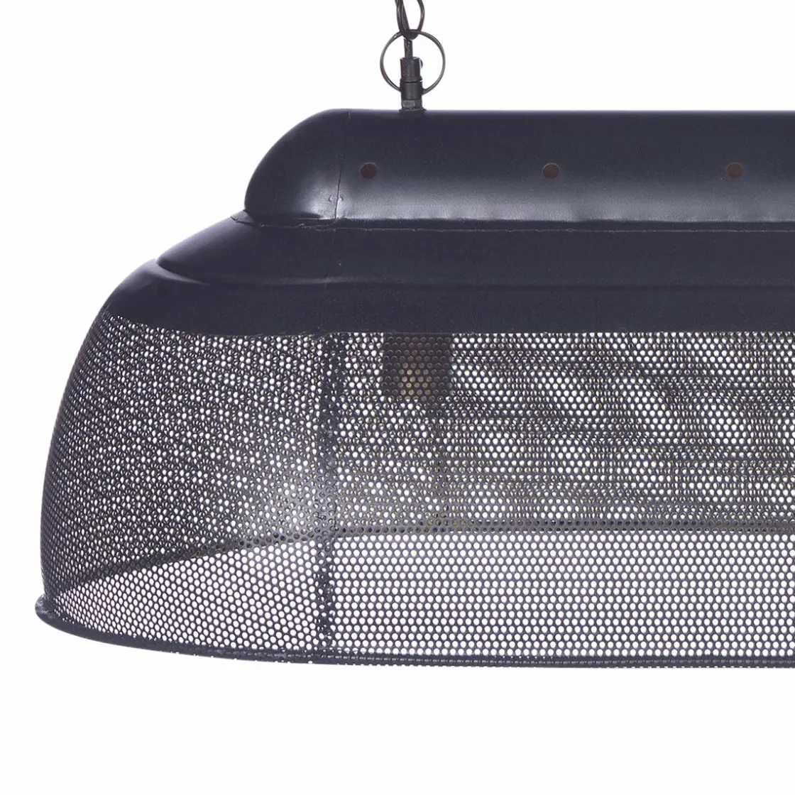 Made in Meubles Suspension<Suspension en métal noire intérieur doré Clémence