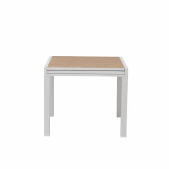 Made in Meubles Table À Manger<Table à manger carrée en aluminium blanc Ayden