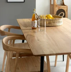 Made in Meubles Table À Manger<Table à manger en bois d'acacia et métal Alan