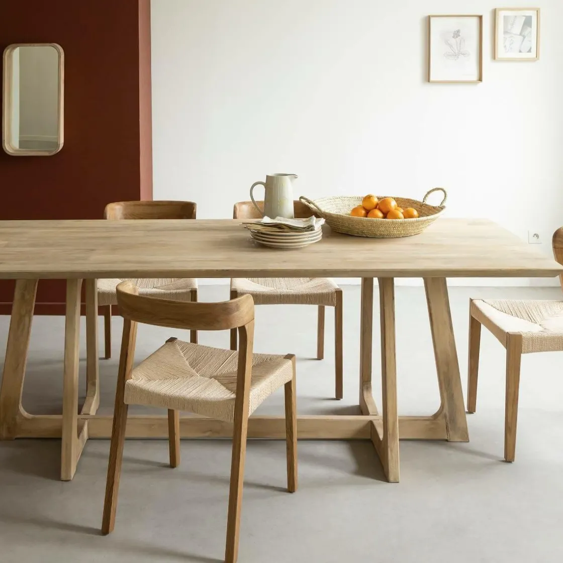 Made in Meubles Table À Manger<Table à manger en bois de manguier Anastasia