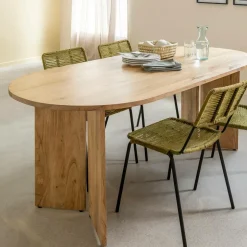 Made in Meubles Table À Manger<Table à manger ovale en bois d'acacia Elwen