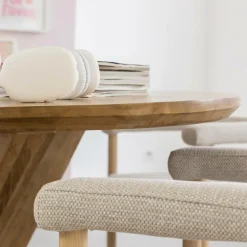 Made in Meubles Table À Manger<Table à manger ovale en bois de manguier Maloé