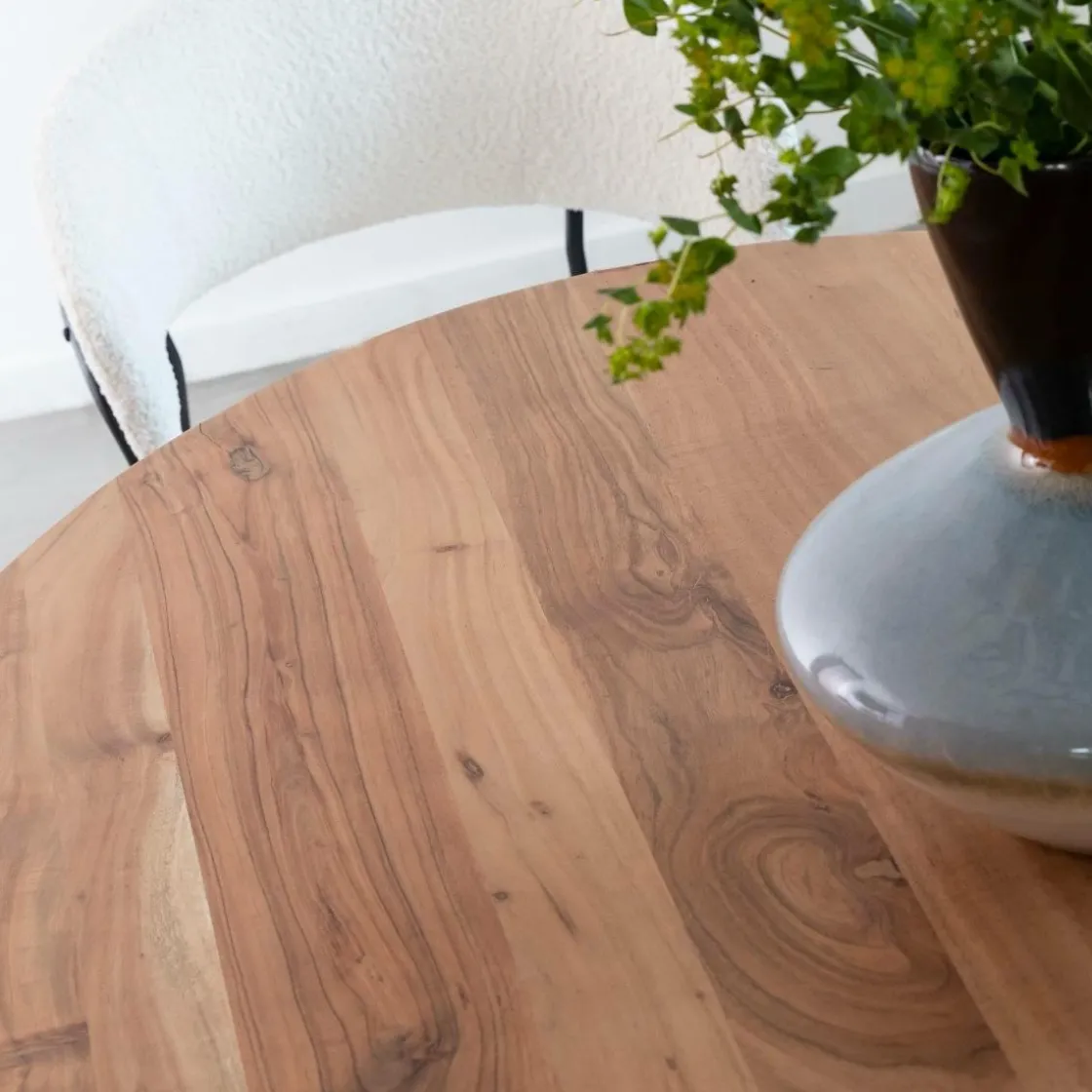 Made in Meubles Table À Manger<Table à manger ovale en bois d'acacia 220 cm Sauge