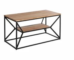 Made in Meubles Table Basse<Table basse à  double plateau en bois d'acacia Flavia