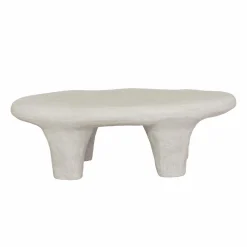 Made in Meubles Table Basse<Table basse blanche en bois effet béton Danaé