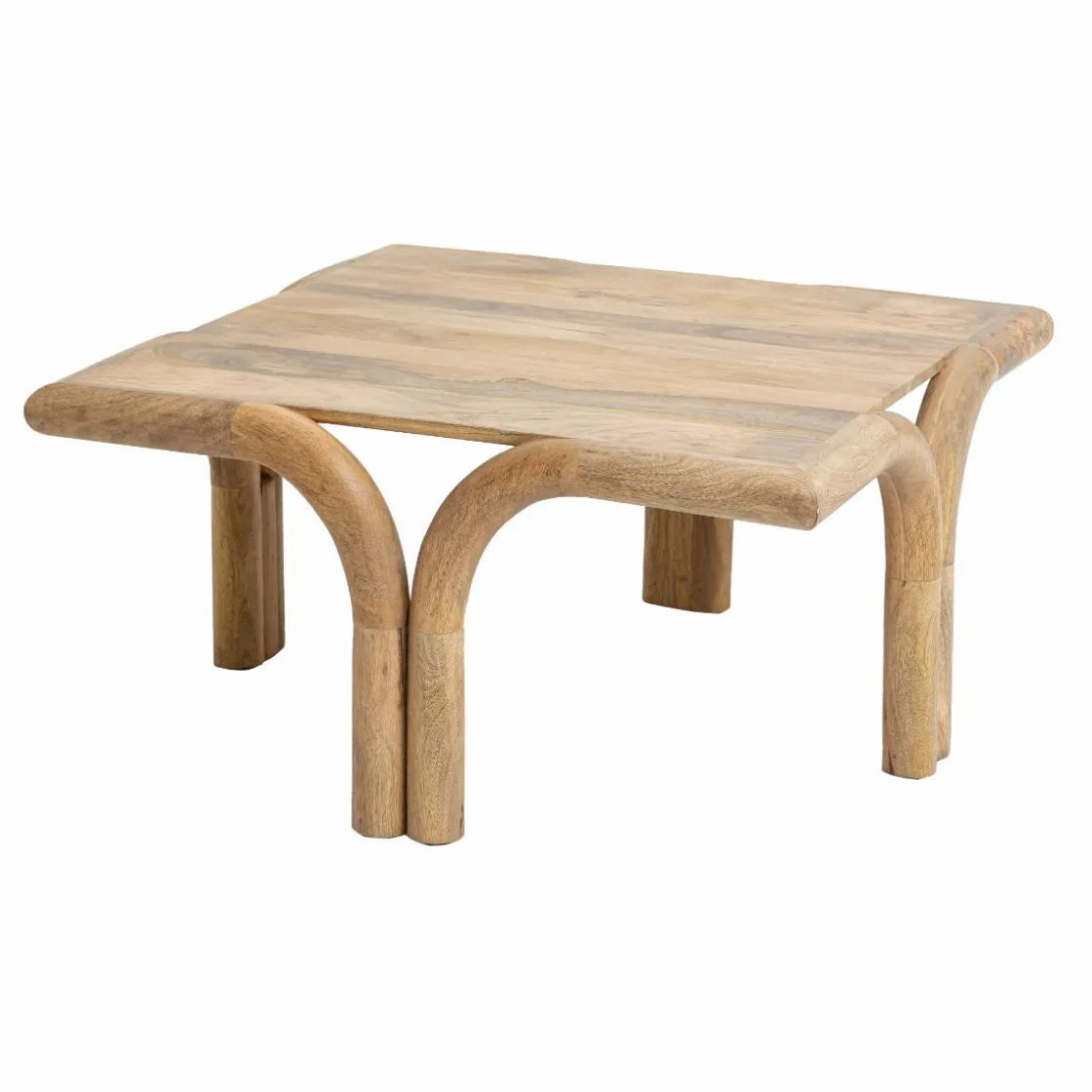 Made in Meubles Table Basse<Table basse carré en bois de manguier Zola