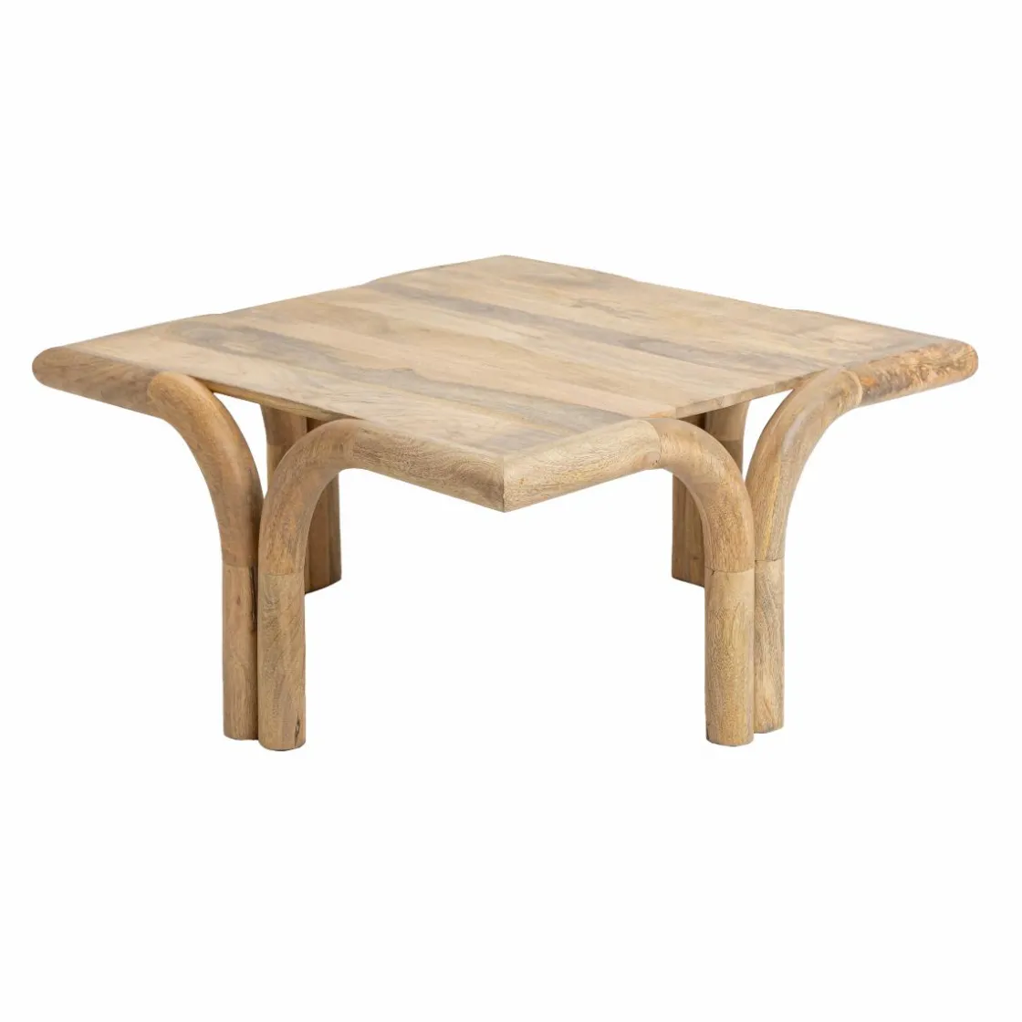 Made in Meubles Table Basse<Table basse carré en bois de manguier Zola