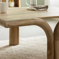 Made in Meubles Table Basse<Table basse carré en bois de manguier Zola