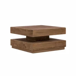 Made in Meubles Table Basse<Table basse carrée à double plateau en bois recyclé Blaise