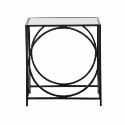 Made in Meubles Table Basse<Table basse carrée en métal noir Zélie