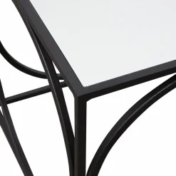 Made in Meubles Table Basse<Table basse carrée en métal noir Zélie