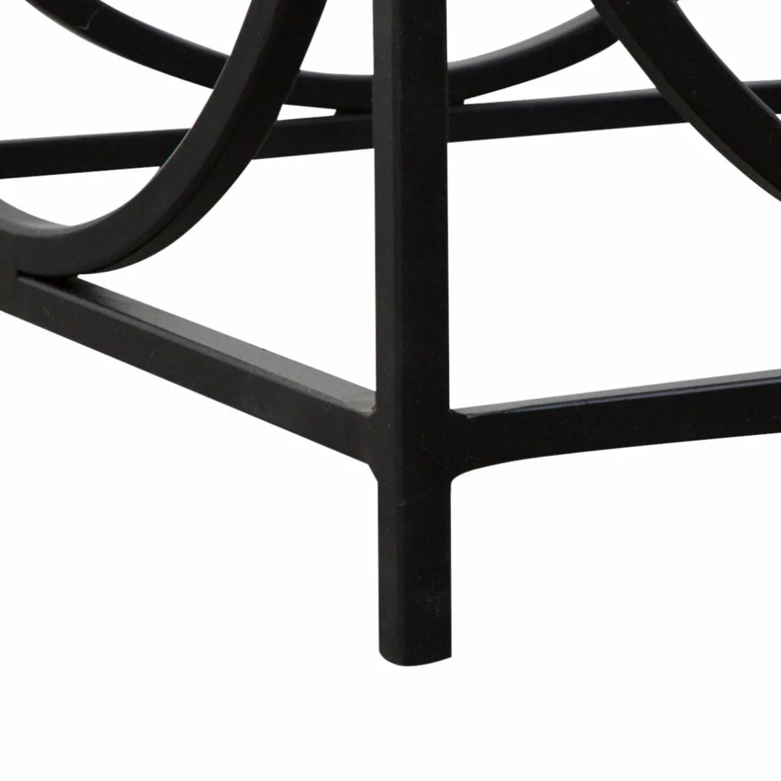 Made in Meubles Table Basse<Table basse carrée en métal noir Zélie