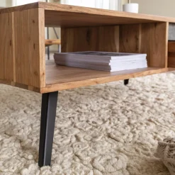 Made in Meubles Table Basse<Table basse en bois d'acacia et pierre Yvan