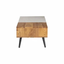 Made in Meubles Table Basse<Table basse en bois d'acacia et marbre Frida
