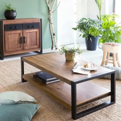 Made in Meubles Table Basse<Table basse en bois d'acacia 100 cm Havana