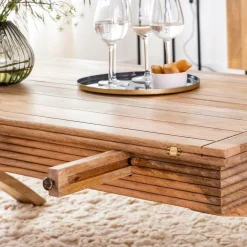 Made in Meubles Table Basse<Table basse en bois de manguier à allonges Luce