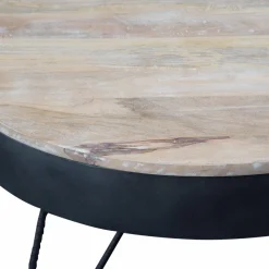 Made in Meubles Table Basse<Table basse en bois de manguier et métal Locker