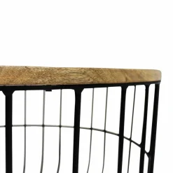 Made in Meubles Table Basse<Table basse en bois de manguier et métal Ella