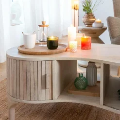 Made in Meubles Table Basse<Table basse en bois de manguier Macha