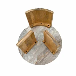 Made in Meubles Table Basse<Table basse en bois de manguier et marbre Isabella