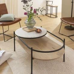 Made in Meubles Table Basse<Table basse en bois de manguier Florentin