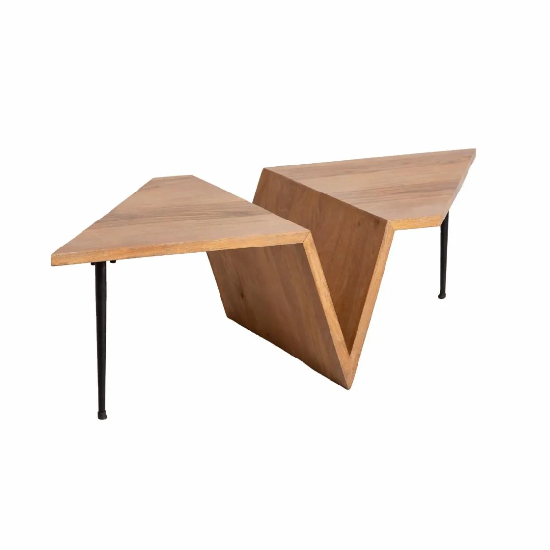 Made in Meubles Table Basse<Table basse en bois de manguier Letizia