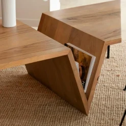 Made in Meubles Table Basse<Table basse en bois de manguier Letizia