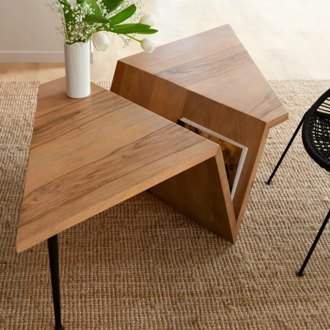 Made in Meubles Table Basse<Table basse en bois de manguier Letizia