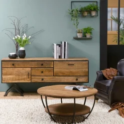 Made in Meubles Table Basse<Table basse en bois de manguier Rita