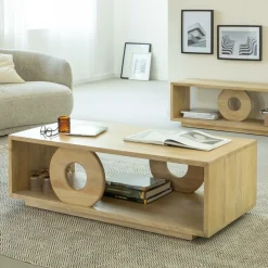 Made in Meubles Table Basse<Table basse en bois de manguier Alwen