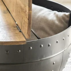 Made in Meubles Table Basse<Table basse en bois de manguier et métal Bertine