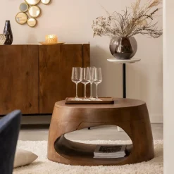 Made in Meubles Table Basse<Table basse en bois de manguier Azure