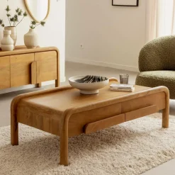 Made in Meubles Table Basse<Table basse en bois de manguier Féodor