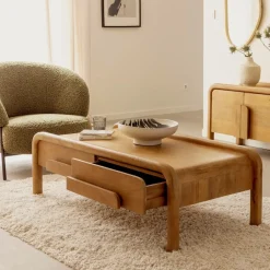 Made in Meubles Table Basse<Table basse en bois de manguier Féodor