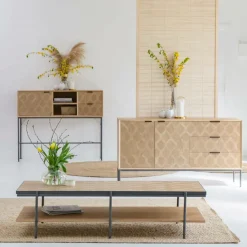 Made in Meubles Table Basse<Table basse en bois et métal Livia