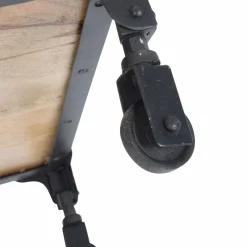 Made in Meubles Table Basse<Table basse en bois reyclé et métal White