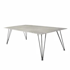 Made in Meubles Table Basse<Table basse en ciment et métal Grey