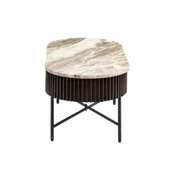 Made in Meubles Table Basse<Table basse en métal et marbre Alfred