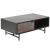 Made in Meubles Table Basse<Table basse en métal noir Claudine