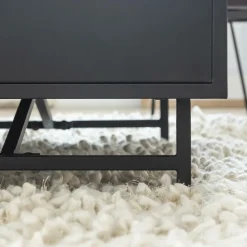 Made in Meubles Table Basse<Table basse en métal noir Claudine