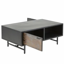 Made in Meubles Table Basse<Table basse en métal noir Claudine