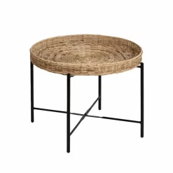 Made in Meubles Table Basse<Table basse en rotin et métal Julie