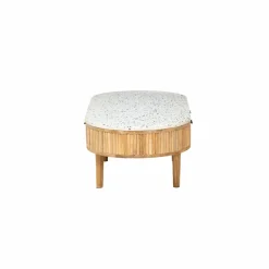 Made in Meubles Table Basse<Table basse en terrazzo et bois de manguier Ambrine