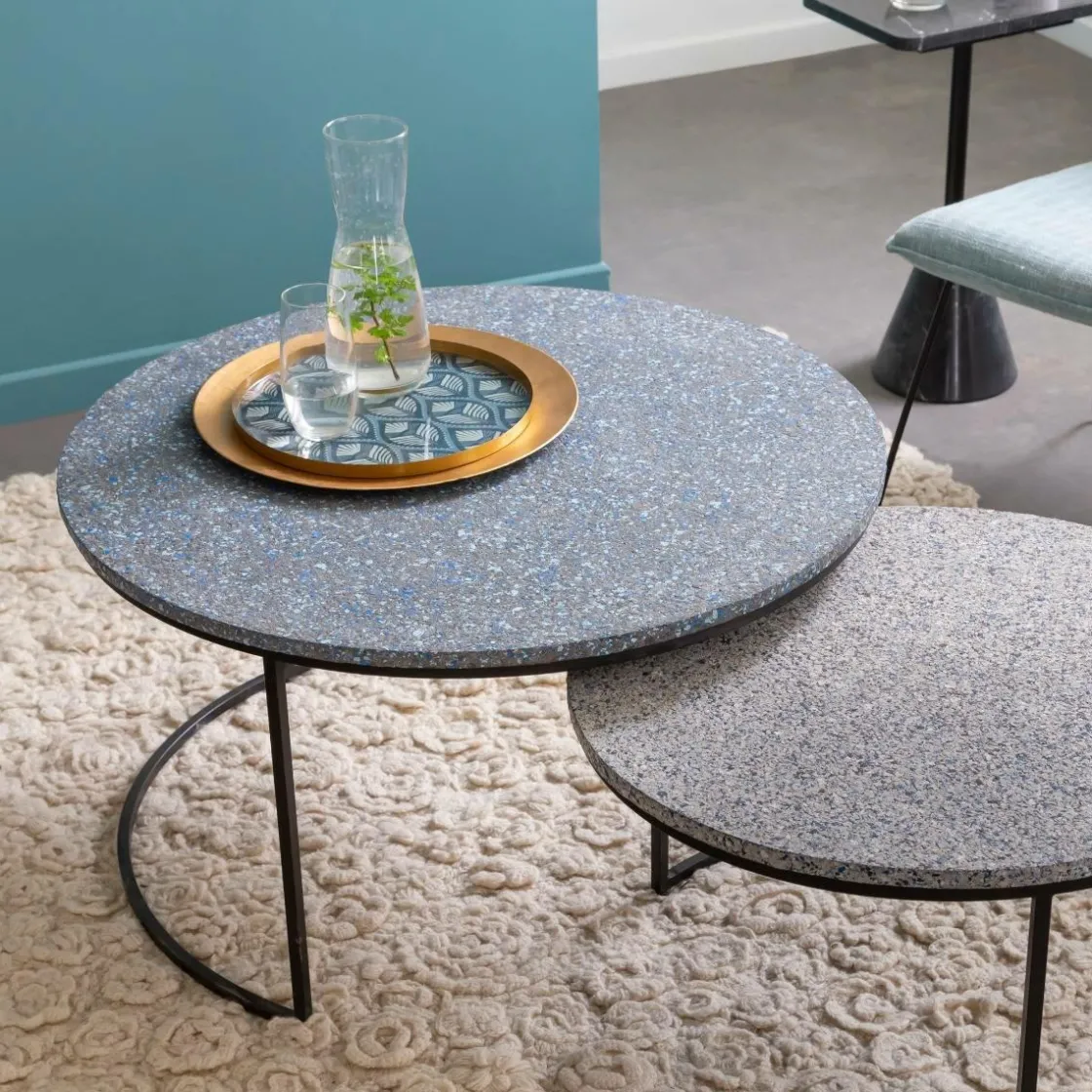 Made in Meubles Table Basse|Table Gigogne<Table basse gigogne effet terrazzo Armand