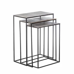 Made in Meubles Table Basse|Table Gigogne<Table basse gigogne en aluminium Roxanne