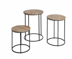 Made in Meubles Table Basse|Table Gigogne<Table basse gigogne en bois de manguier Anouck