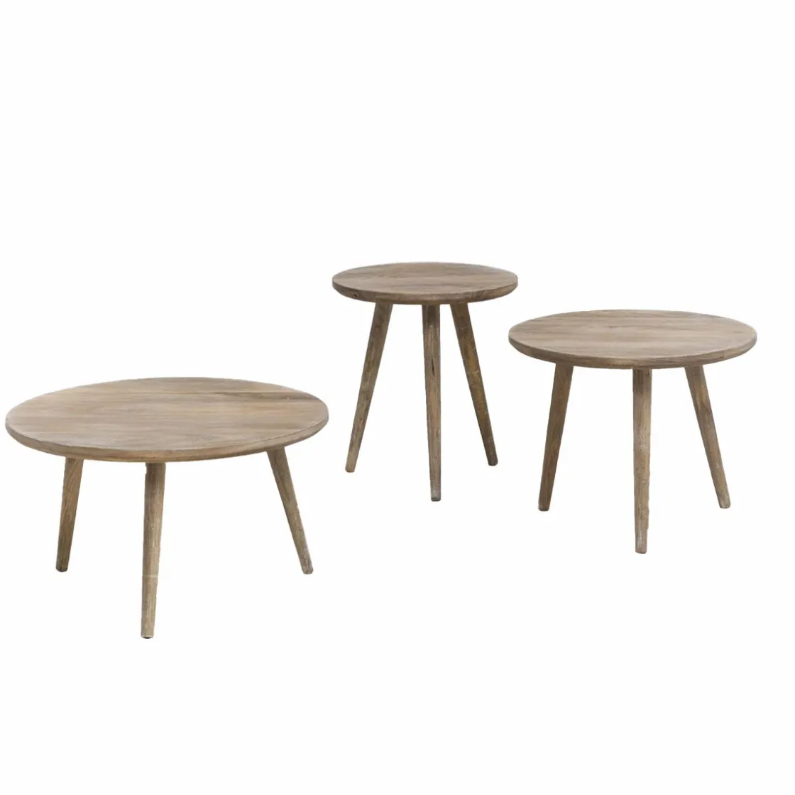 Made in Meubles Table Basse|Table Gigogne<Table basse gigogne en bois de manguier Nala